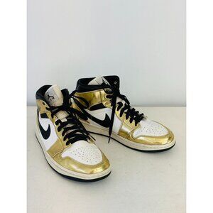 Nike Air Jordan1 Mid SE Metallic Gold Sneakers Men's Sz 11